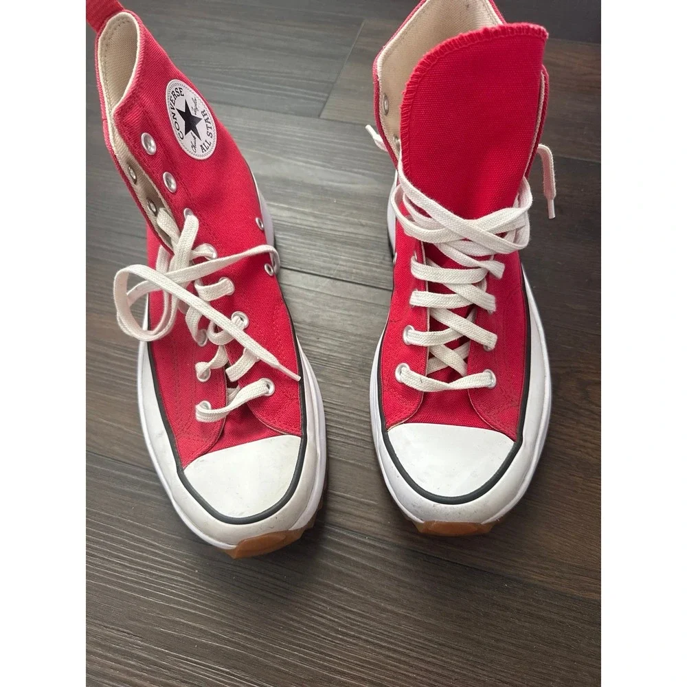 High Top Red Converse - Picture 2 of 12